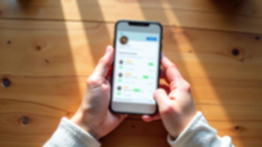 Gros plan sur des mains tenant un téléphone mobile affichant un profil de vendeur avec avis et historique sur Le Bon Coin