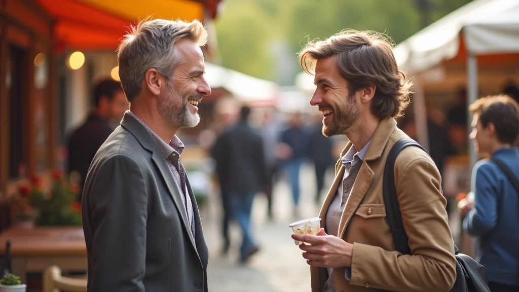 Conversation entre acheteur et vendeur lors d'une transaction d'occasion